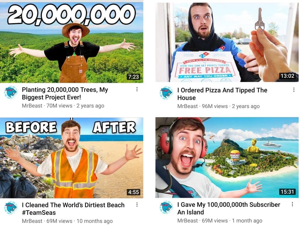 MrBeast Popular Videos